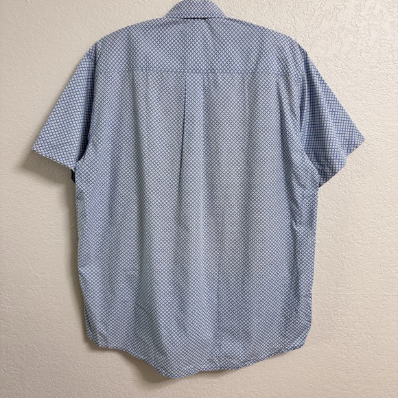 Cinch Western Shirt Mens L Blue Yellow Geo Print Button Down Rodeo Cowboy - Picture 3 of 8